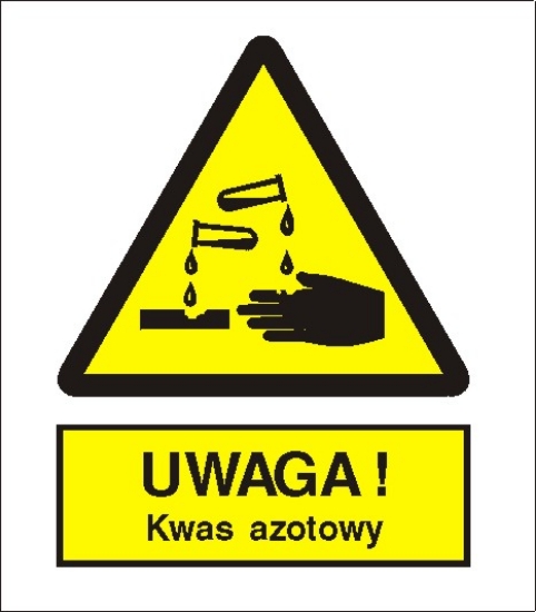 Ostrzeżenie przed kwasem azotowym